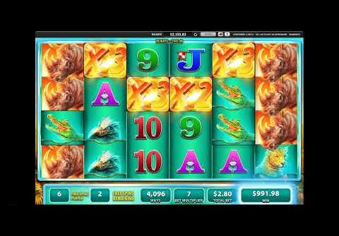 Slot – Raging Rhino – $2.80 Bonus – HUGE MEGA INSANE WIN – Record Win (Largest On Youtube) – 4000x