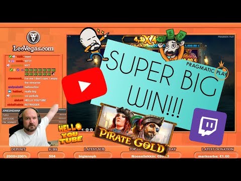 Super Big Win From Pirate Gold Slot!!