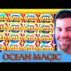 Ocean Magic Slot Machine | Big Win on Small Bet! | Nearly full screen of Wilds!