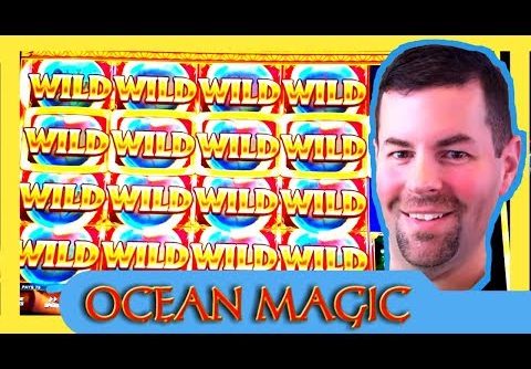 Ocean Magic Slot Machine | Big Win on Small Bet! | Nearly full screen of Wilds!