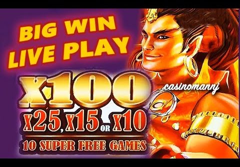 LAMP OF DESTINY SLOT **BIG WIN** – LIVE PLAY!! – Slot Machine Bonus