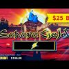 Lightning Link Sahara Gold Slot – $25 Max Bet – BIG WIN to start, YEAH!