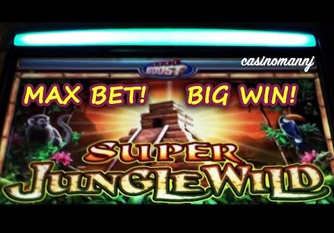 MAX BET! – SUPER JUNGLE WILD SLOT – *BIG WIN* – Slot Machine Bonus