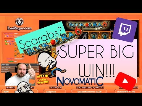 Scarabs!? Super Big Win From Book Of Ra 6!!