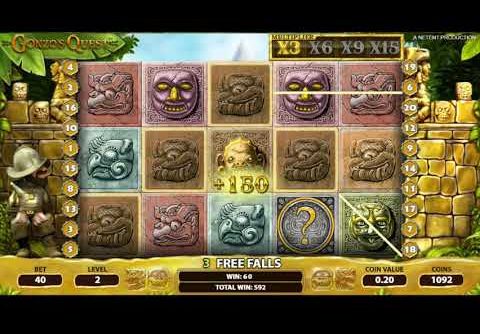 Gonzo’s Quest Free Spins and mega win (Netent slot)