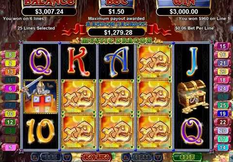 Mystic Dragon Slot (RTG) – Freespin Feature – Ultra Big Win 2000x Bet