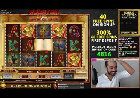 MUST SEE! TOP 5 MASSIVE BOOK OF DEAD SLOT   NICE RECORD WIN 5172X !