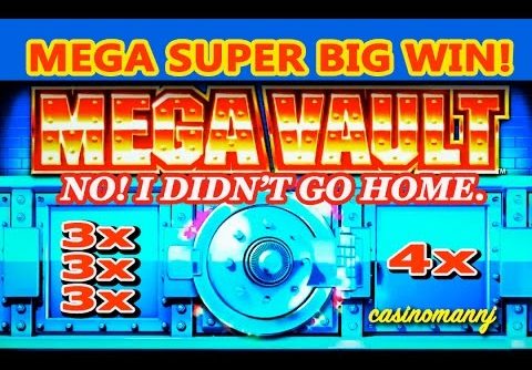 MEGA VAULT SLOT *MEGA SUPER BIG WIN** -NO! I DIDN’T GO HOME. – Slot Machine Bonus