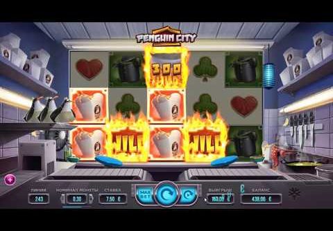 #Onlinecasino PENGUIN CITY | new slot | Yggdrasil – MEGA BIG WIN!!!