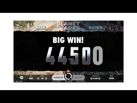 Slot : Planet Of The Apes  €100 Bet Huge Wins