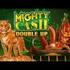 SUPER BIG WIN on MIGHTY CASH DOUBLE UP SLOT MACHINE POKIE BONUSES + FEATURES!