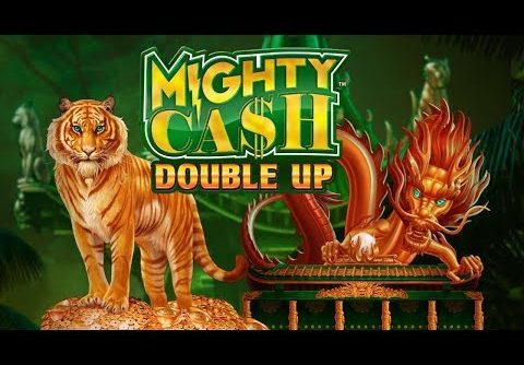 SUPER BIG WIN on MIGHTY CASH DOUBLE UP SLOT MACHINE POKIE BONUSES + FEATURES!