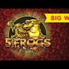 5 Frogs Slot – Super Feature Bonus, BIG WIN!