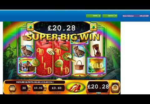 Ruby Slippers Slot, Glinda Bonus, Super Big Win