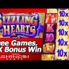 Sizzling Hearts Slot – Super Big Win with 10x Wilds, 3 Free Spins Bonuses