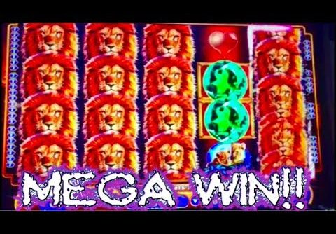 FIRST SPIN, MEGA WIN!!! KING OF AFRICA SLOT MACHINE BONUS!!!