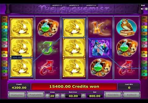 Free Spin Bonuses And Big Win On The Alchemist Slot Machine