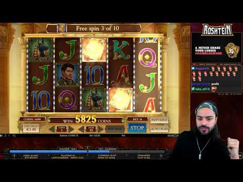 EPIC NEW RECORD ROSHTEIN on Book of Dead Slot   107K Win!