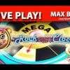 LIVE PLAY! Rock Around the Clock Slot – MAX BET!! – MEGA PROGRESSIVE WIN! – Slot Machine Bonus