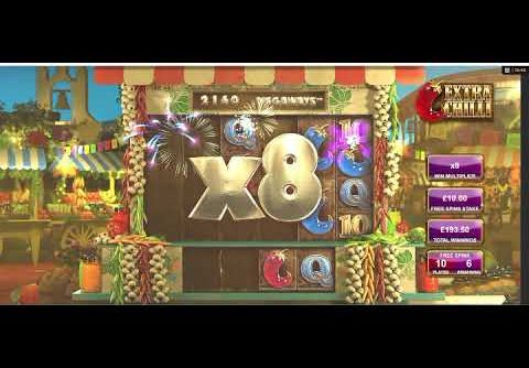 Extra Chilli Slot Machine Mega Win £500 Bonus Gamble Pays Off Big!