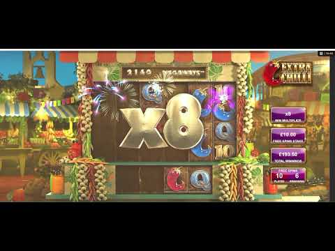 Extra Chilli Slot Machine Mega Win £500 Bonus Gamble Pays Off Big!