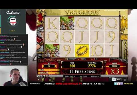 SUPER MEGA WIN On Victorious Slot   0 50 Bet