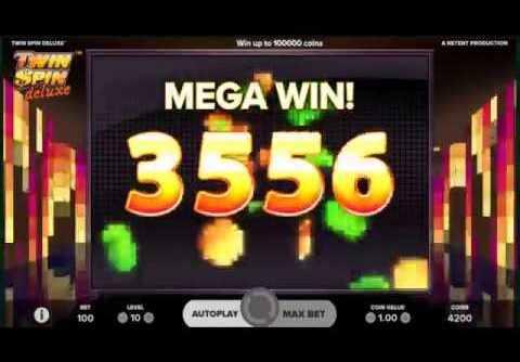 SUPER MEGA WIN On Twin Spin Deluxe Slot Machine From NetEnt