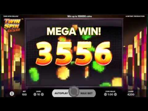 SUPER MEGA WIN On Twin Spin Deluxe Slot Machine From NetEnt