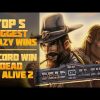 Top 5 Biggest crazy wins | Record win on slot Dead or Alive 2