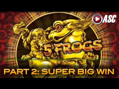 5 FROGS | Aristocrat – PART 2 of 2: SUPER BIG Win! Slot Machine Bonus