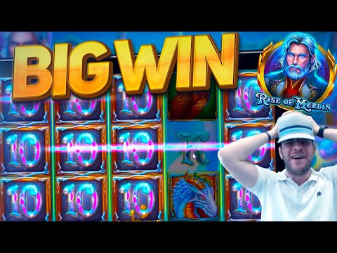 NEW SLOT – RISE OF MERLIN BIG WIN!!