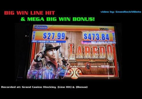 Laredo Slot Machine Big Line Hit & Mega Big Win Bonus!
