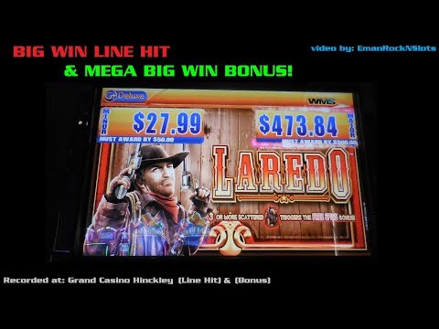 Laredo Slot Machine Big Line Hit & Mega Big Win Bonus!