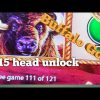 Slot machine-buffalo gold ,15 head unlock , big win , how sweet.