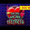 VERY NICE! More More Hearts Slot – $8 Max Bet – BIG WIN BONUS!