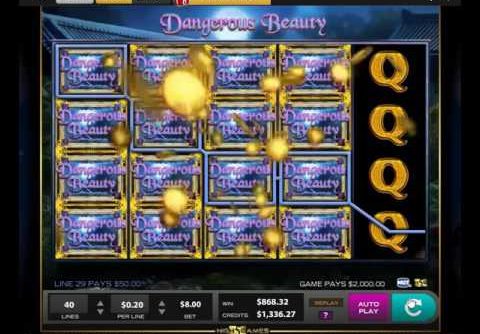 Slot – Dangerous Beauty – $8 Line Hit – Almost Another Jackpot! – MEGA WIN!