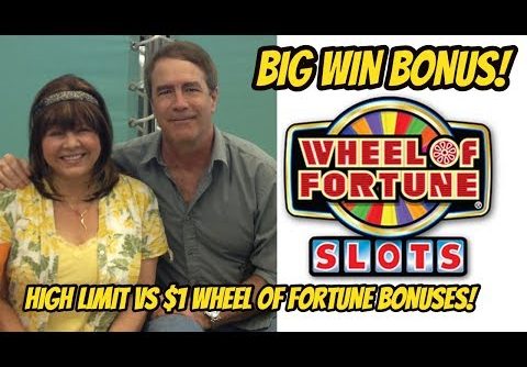 BIG WIN! WHEEL OF FORTUNE SLOT MACHINE $1 Vs $5 dollar denomination