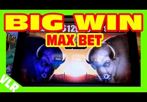 Double Buffalo Spirit – MAX BET BIG WIN – Slot Machine Bonus + RETRIGGERS