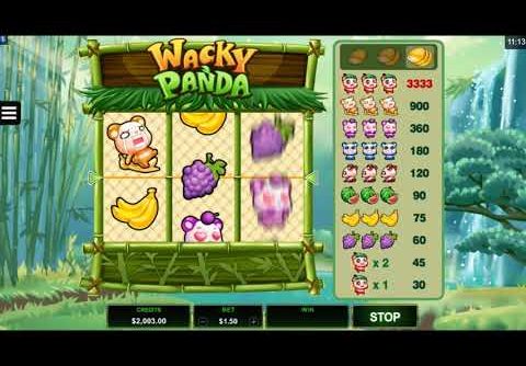 Wacky Panda Online Slot from Microgaming – 3 Reels 1 Payline – big wins!