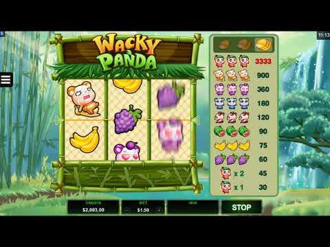 Wacky Panda Online Slot from Microgaming – 3 Reels 1 Payline – big wins!