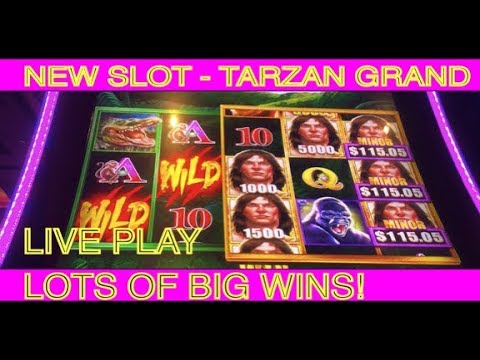 TARZAN GRAND – new slot.  Lots of Live Play & Big Wins!