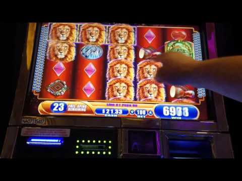 50 FREE GAMES! KING Of AFRICA Slot Machine BONUS!! Big Win!!!