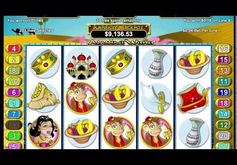 Aladdin’s Wishes Online Casino Slot Mega Jackpot Win!