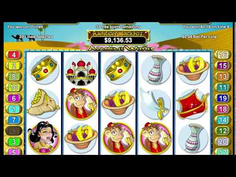 Aladdin’s Wishes Online Casino Slot Mega Jackpot Win!