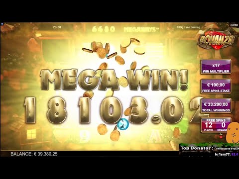 BONANZA SLOT 33.000 € MEGA WIN