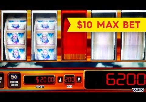 Zeus Slot – $10 Max Bet – BIG WIN BONUS!