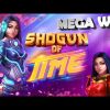 MEGA WIN!!! Shogun of Time – Reel Split Re-spin Bonus Slot Feature