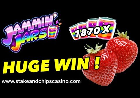 ONE OF MY BIGGEST WINS !! ON JAMMIN JARS ONLINE SLOT !! BIG WIN