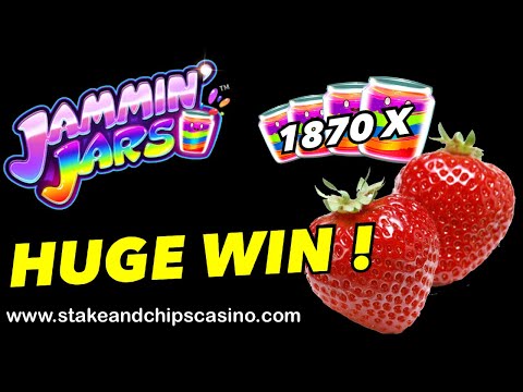 ONE OF MY BIGGEST WINS !! ON JAMMIN JARS ONLINE SLOT !! BIG WIN