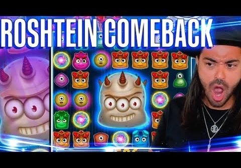 ROSHTEIN Comeback on twitch – Mega Win on Reactoonz slot